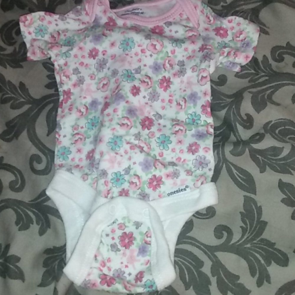 Multi Color Baby Flower Onesie
